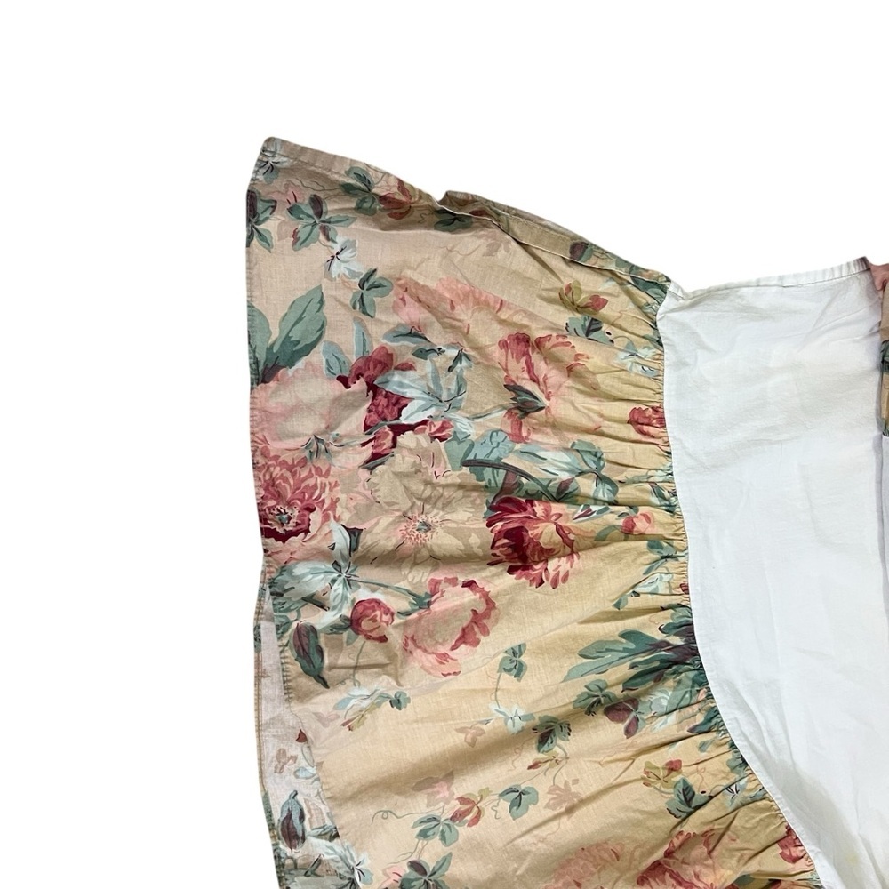 Vintage Ralph Lauren Elsa Grasslands Floral Queen Dust Ruffle Bed Skirt - Picture 4 of 8